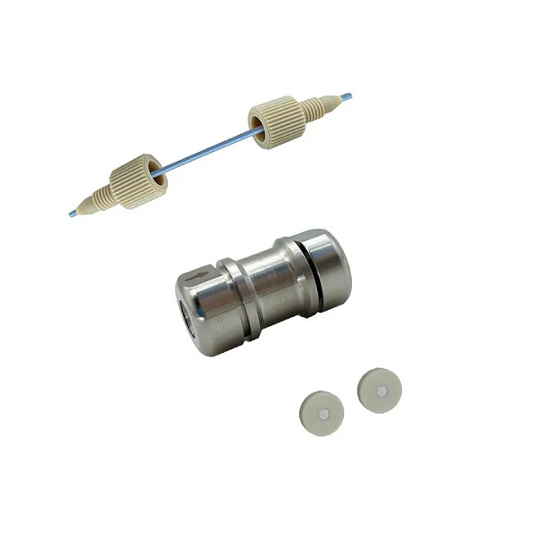 00808-01201 Набор In-Line Precolumn Fliter holder kit (2мкм): In-Line держатель предколоночного фильтра, 6000psi х 1 шт; аналитические сменные фритты, 2мкм х 2 шт; 1/16" Peek трубка, 7 см длина х  1 шт; PEEK фитинг, для 1/16" OD  трубки х 2 шт, Welch- КомПродСервис